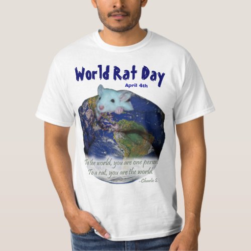 World Rat Day Shirt __ for light colored shirts