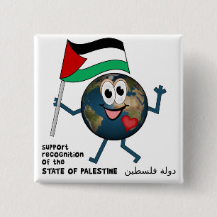 World Recoqnition of Palestinian Statehood Pinback Button