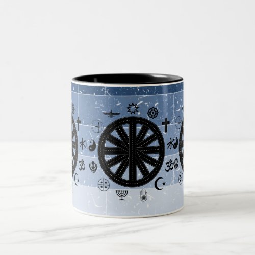 World Religion Icon Symbols  Two_Tone Coffee Mug