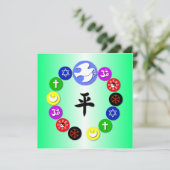 World Religion Symbols - green (Standing Front)