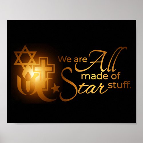 World religions all made of star stuff   poster