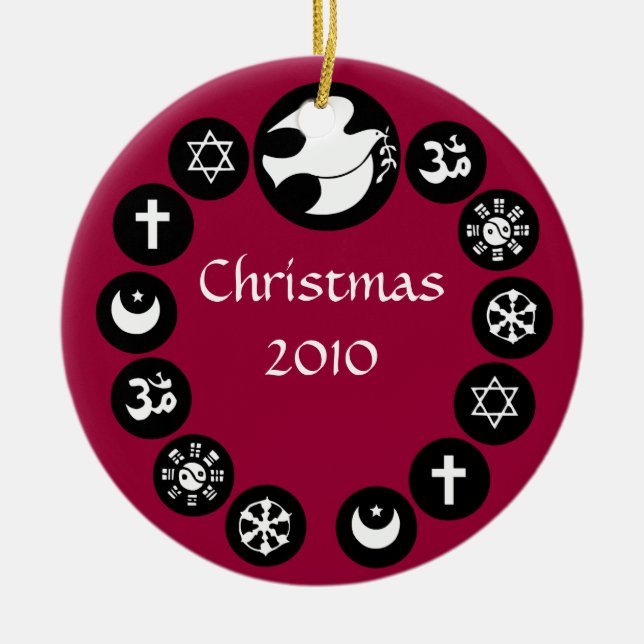 World Religions Holiday Ornament (Front)