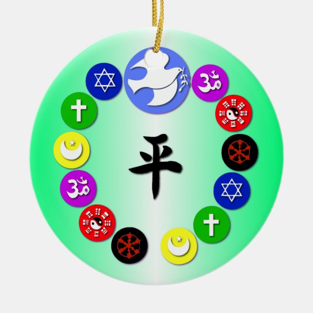 World Religions Holiday Ornament (Front)