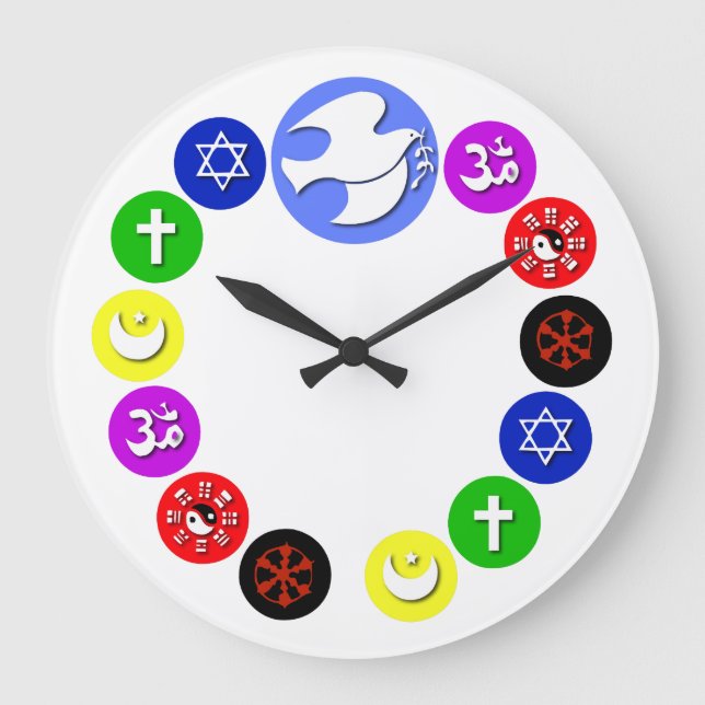 World Religions in Color Large Clock (Front)