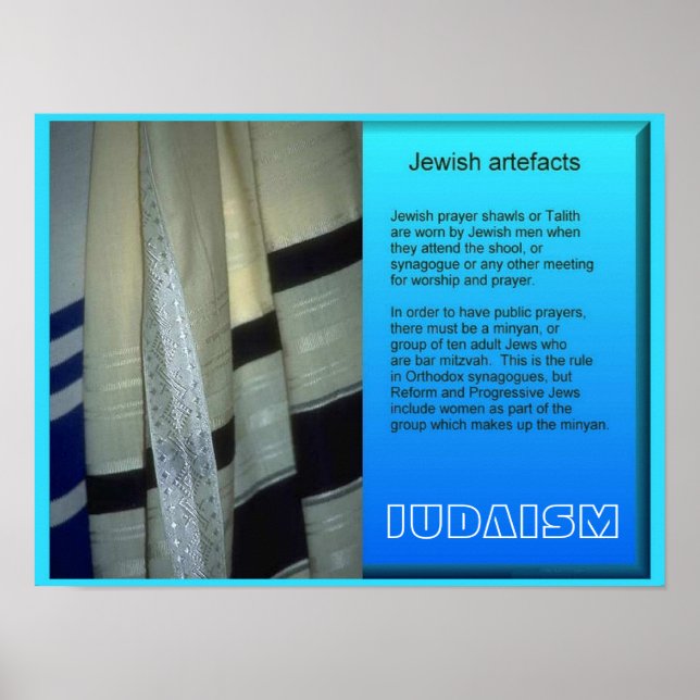 World Religions, Jewish artifacts Poster (Front)