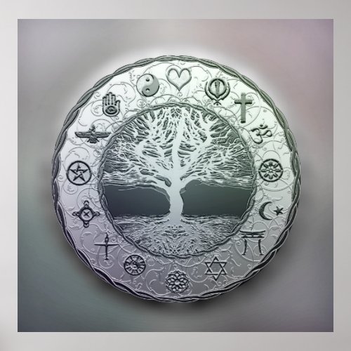 World Religions Tree of Life Poster