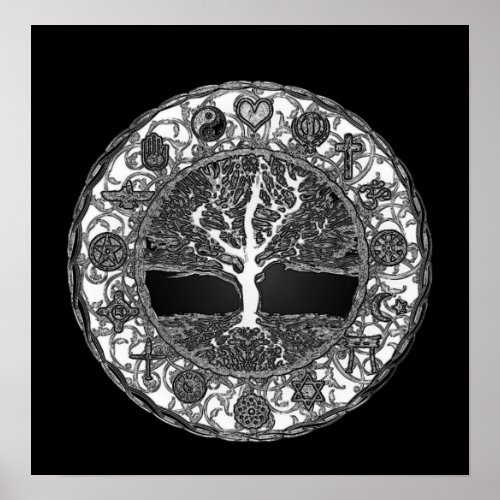 World Religions Tree of Life Poster