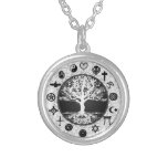 World Religions Tree Of Life Silver Plated Necklace at Zazzle