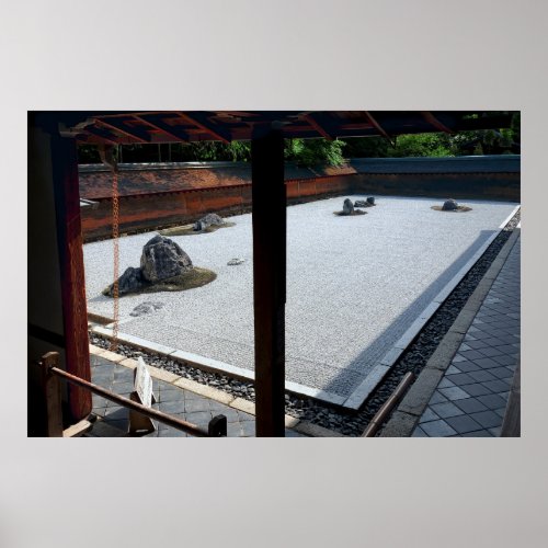 WORLD RENOWN RYOANJI KARE SANSUI GARDEN _ KYOTO POSTER