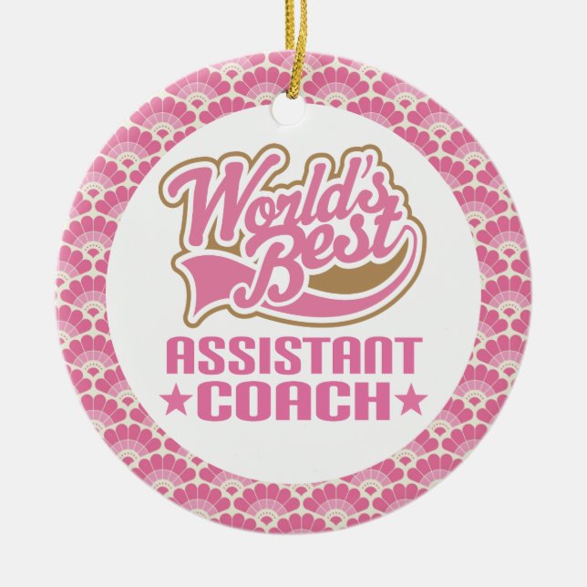 World’s Best Assistant Coach Gift Ornament (Front)
