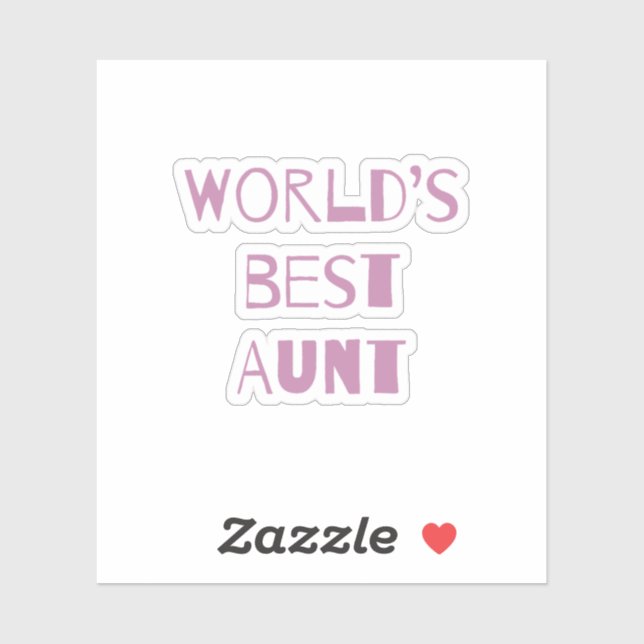 World’s Best Aunt Sticker (Sheet)