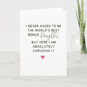 World’s Best Bonus Daughter Quote Card