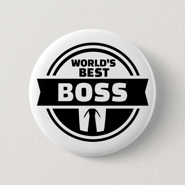 World’s best boss button (Front)