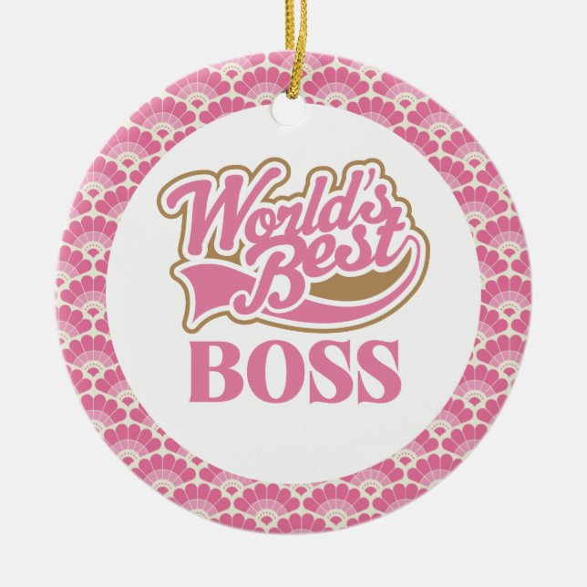 World’s Best Boss Gift Ornament (Front)