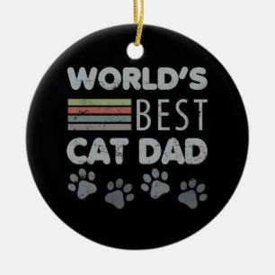 World’s Best Cat Dad Ceramic Ornament