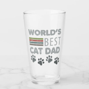 World’s Best Cat Dad Glass