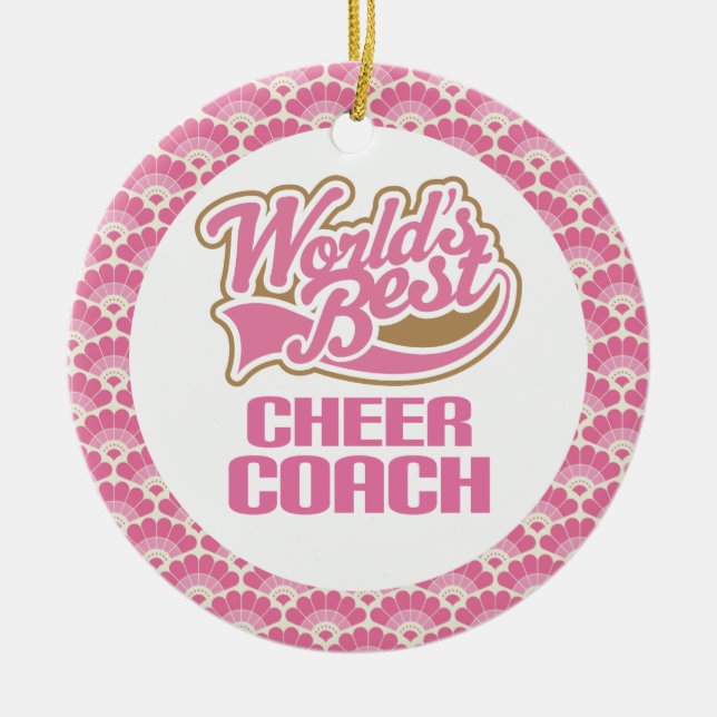 World’s Best Cheer Coach Gift Ornament (Front)