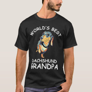 World S Best Dachshund Grandpa Funny Granddog Dog T-Shirt