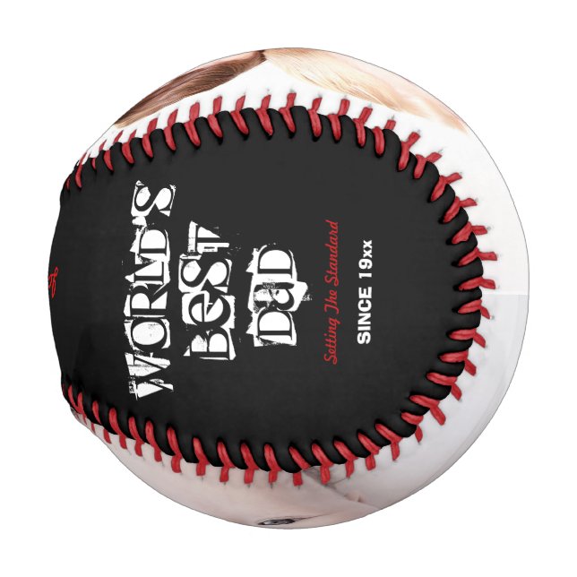 Happy Father's Day To The World's Best Dad - Personalized Photo Baseball