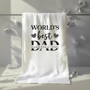 World’s Best Dad Personalized Bath Towel