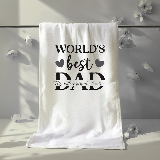 World’s Best Dad Personalized Bath Towel (Creator Uploaded)