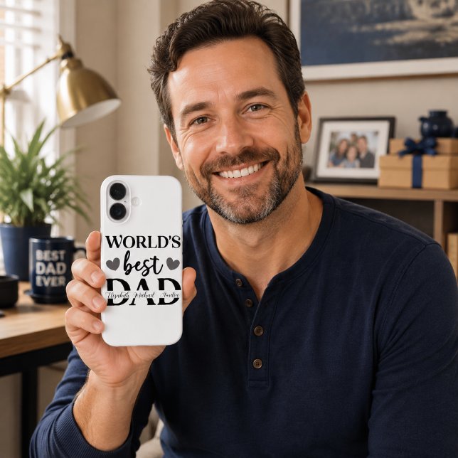 World’s Best Dad Personalized iPhone 16 Case (Creator Uploaded)