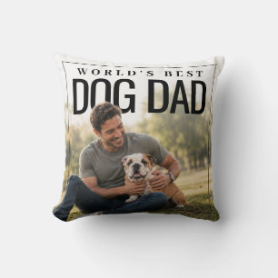 World’s Best Dog Dad PhotoPop Throw Pillow