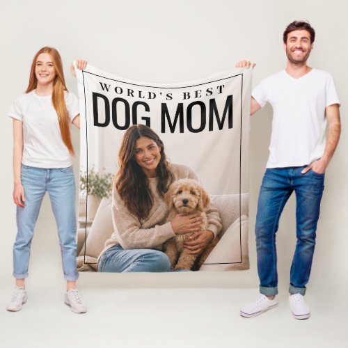 World’s Best Dog Mom PhotoPop Fleece Blanket