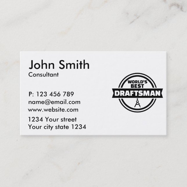 World’s best draftsman business card (Front)