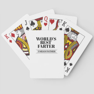 World’s Best Farter I Mean Father Funny Dad Poker Cards