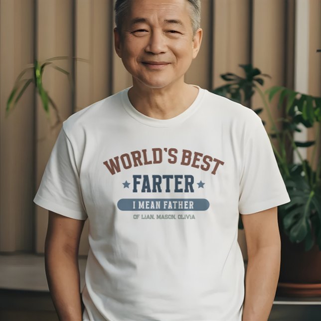 World’s Best Father Funny Personalized  T-Shirt ( This funny dad t shirt is the perfect blend of dad humor and heartfelt sentiment.)
