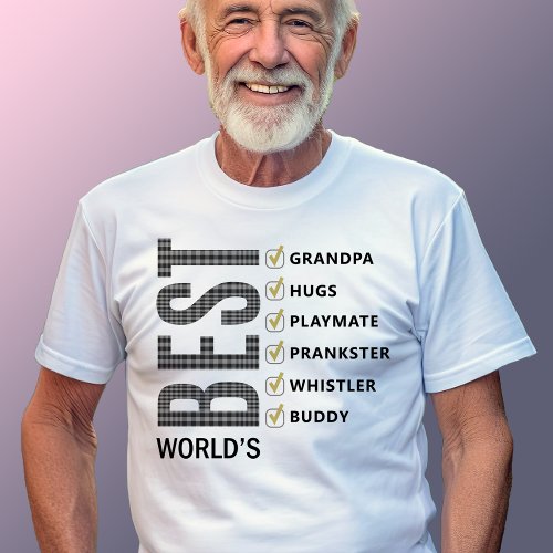 Worlds Best Grandfather Checklist T_Shirt
