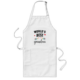 World’s Best Grandma – Cute Family Quote Long Apron