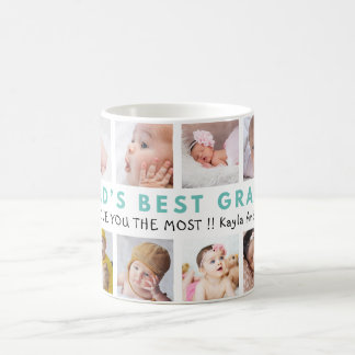 World’s Best Grandma Grandkids 12 Photo Collage  Coffee Mug