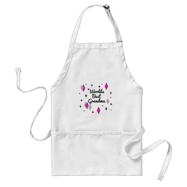 World’s Best Grandma Midcentury Adult Apron (Front)