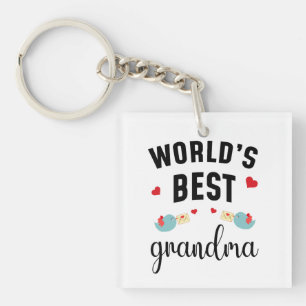 World’s Best Grandma – Perfect Gift for Loving Gra Keychain