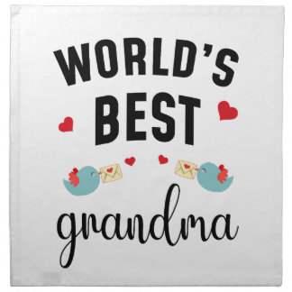 World’s Best Grandma – Sweet & Proud Grandma Cloth Napkin