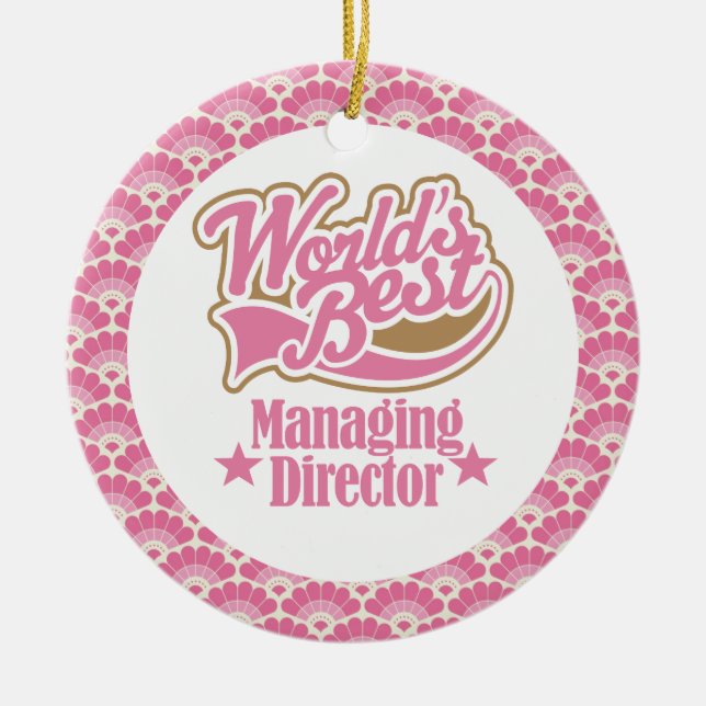 World’s Best Managing Director Gift Ornament (Front)