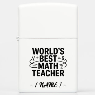 World’s Best Math Teacher Zippo Lighter