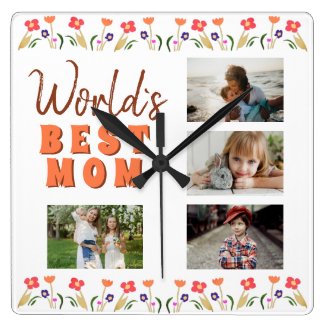 World`s Best Mom Flowers Floral Mother`s Day Photo