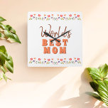 World`s Best Mom Flowers Floral Mother`s Day Square Wall Clock<br><div class="desc">Cute Floral World`s Best Mom Flowers Floral Mother`s Day Wall Clock. Hand-drawn flowers in beautiful spring colors. Gift for a mother for Mother`s Day,  a birthday or Christmas. You can change mom to mommy,  mama, ... </div>
