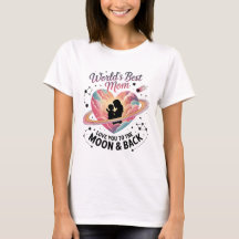 World’s Best Mom Mother's Day Heart Planet TShirt
