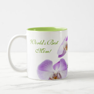 World’s Best Mom Purple Orchid Two-Tone Coffee Mug