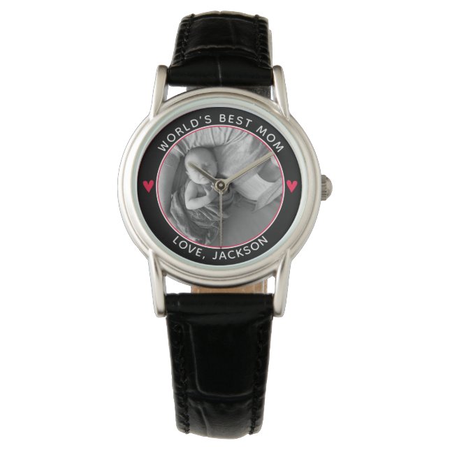 World’s Best MOM with hearts Watch (Front)