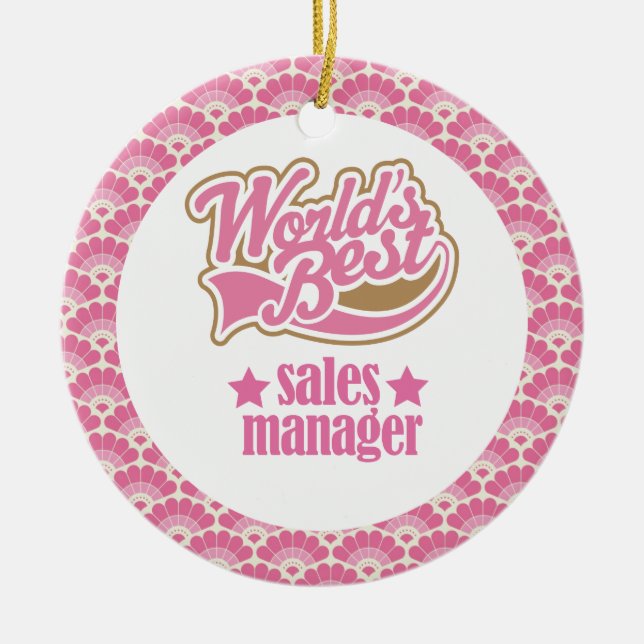 World’s Best Sales Manager Gift Ornament (Front)