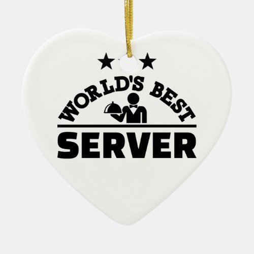 Worlds best server ceramic ornament