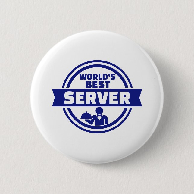World’s best server pinback button (Front)