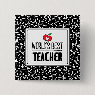 World’s Best Teacher Appreciation Teacher Day Button
