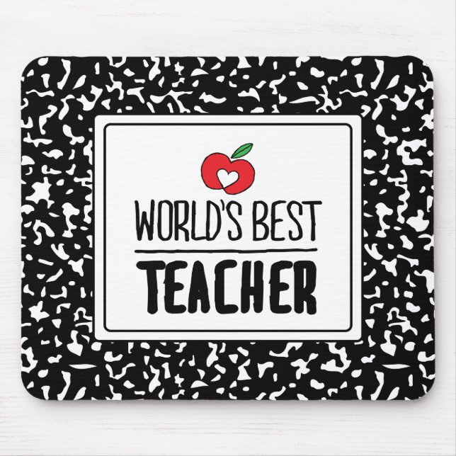 World’s Best Teacher Appreciation Teacher Day Mouse Pad (Front)