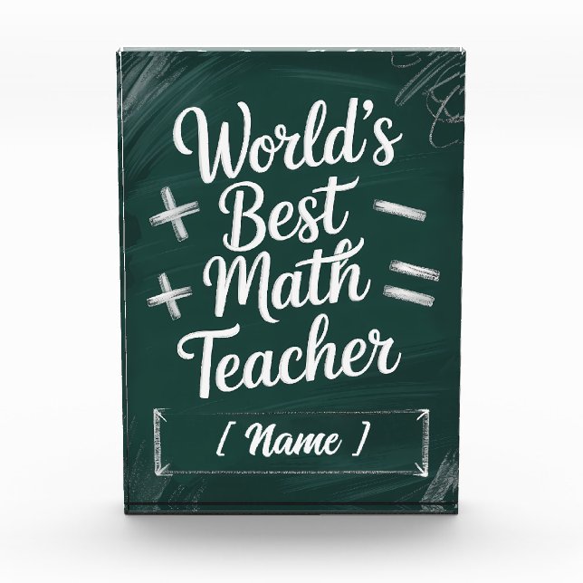 World’s Best Teacher Chalkboard Gift (Front)